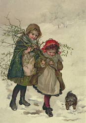 Illusztráció a Christmas Tree Fairy, pub. 1886